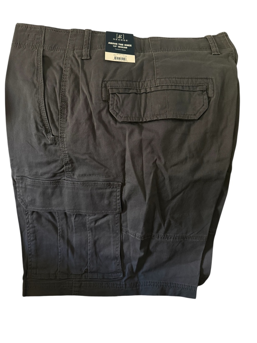 George Men's Cargo Shorts, 10”inseam- Charcoal Gray, 44